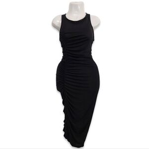 Vijo Couture - Black Ruched Bodycon Dress